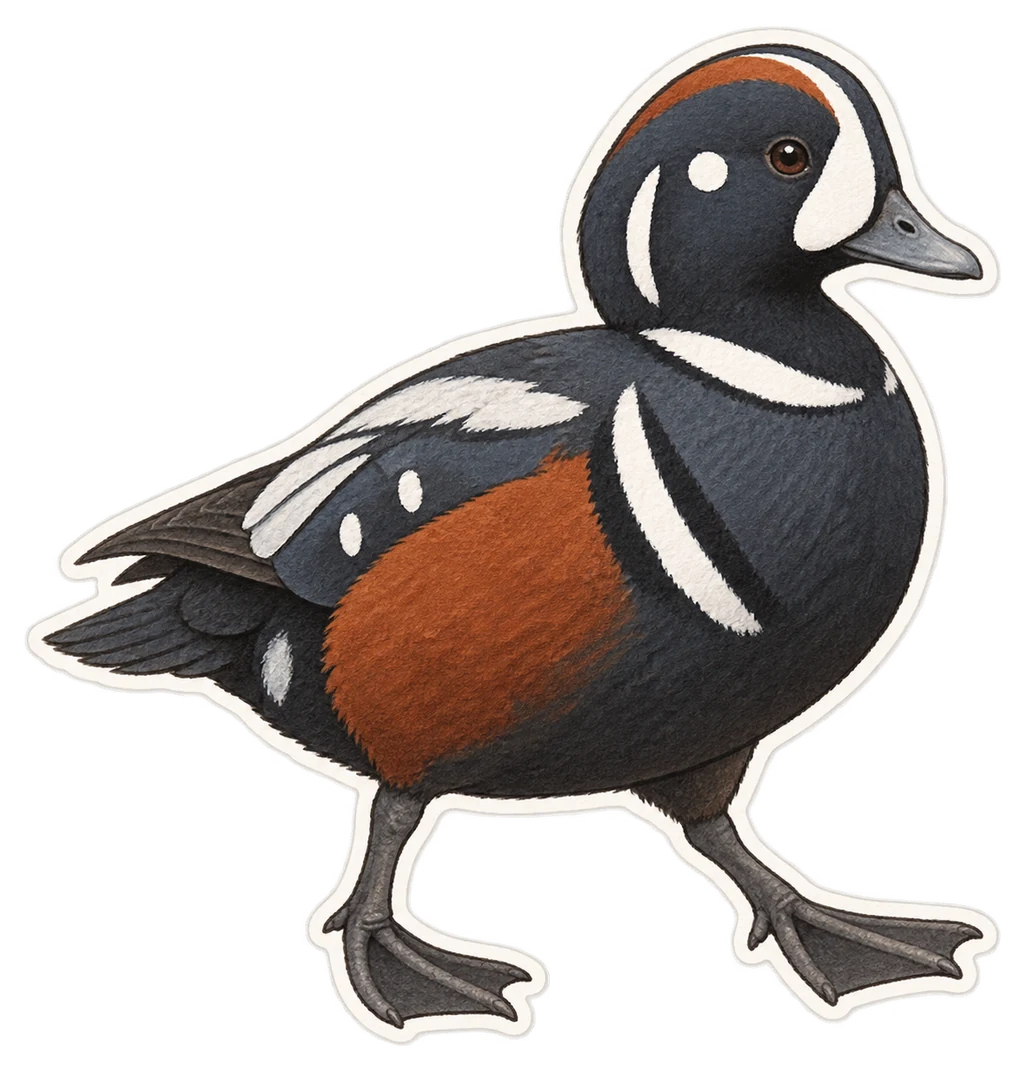 L'arlequin plongeur (Histrionicus histrionicus)