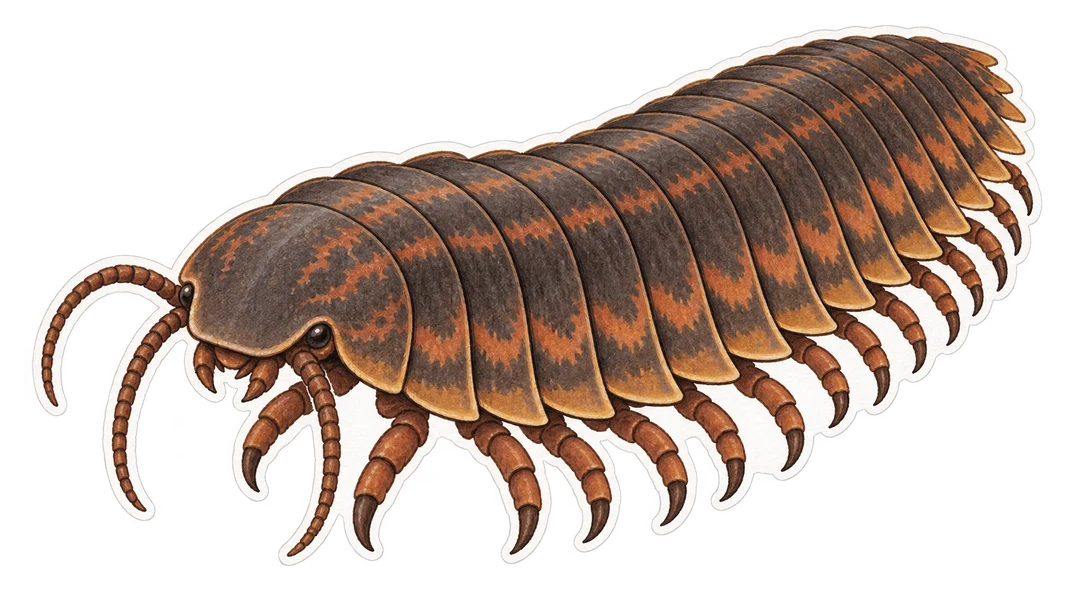 L'arthropleura (Arthropleura armata)