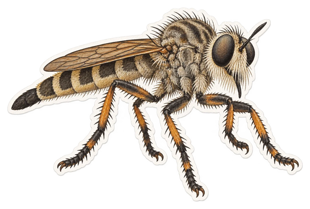 L’asile frelon (Asilus crabroniformis)