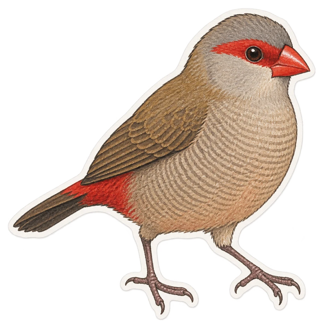 L'astrild ondulé (Estrilda astrild)