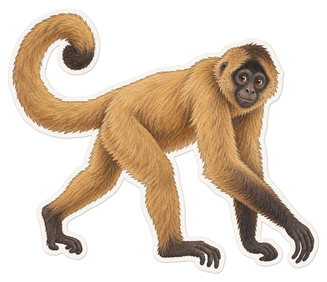 L’atèle arachnoïde (Brachyteles arachnoides)