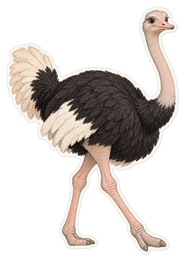 L'autruche (Struthio camelus)