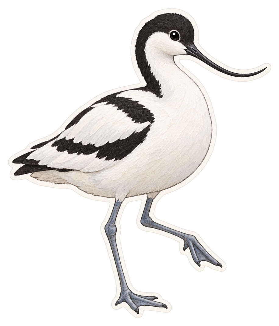 L'avocette élégante (Recurvirostra avosetta)