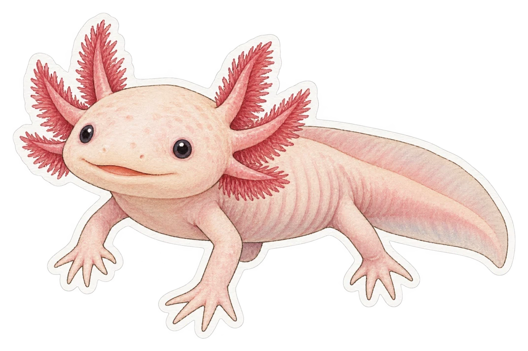 L'axolotl (Ambystoma mexicanum)