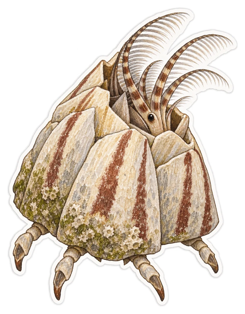 La balane rayée (Amphibalanus amphitrite)