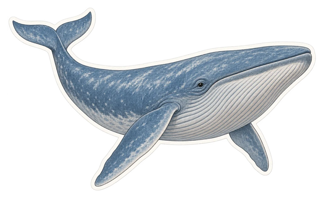 La baleine bleue (Balaenoptera musculus)