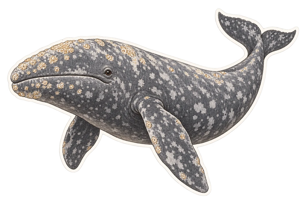La baleine grise (Eschrichtius robustus)