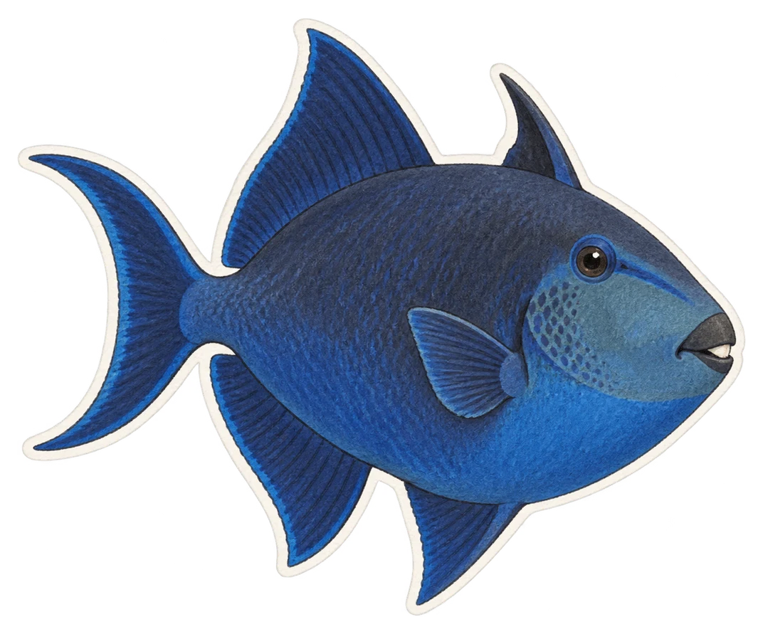 Le baliste bleu (Odonus niger)
