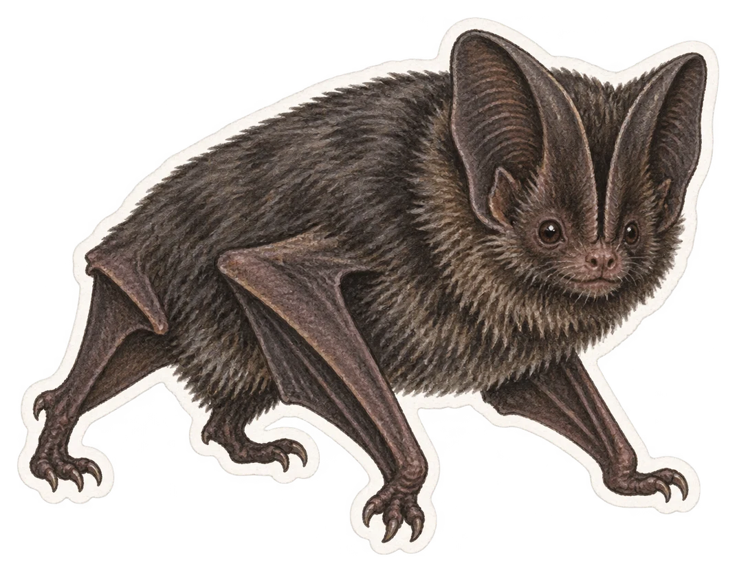 La barbastelle d'Europe (Barbastella barbastellus)