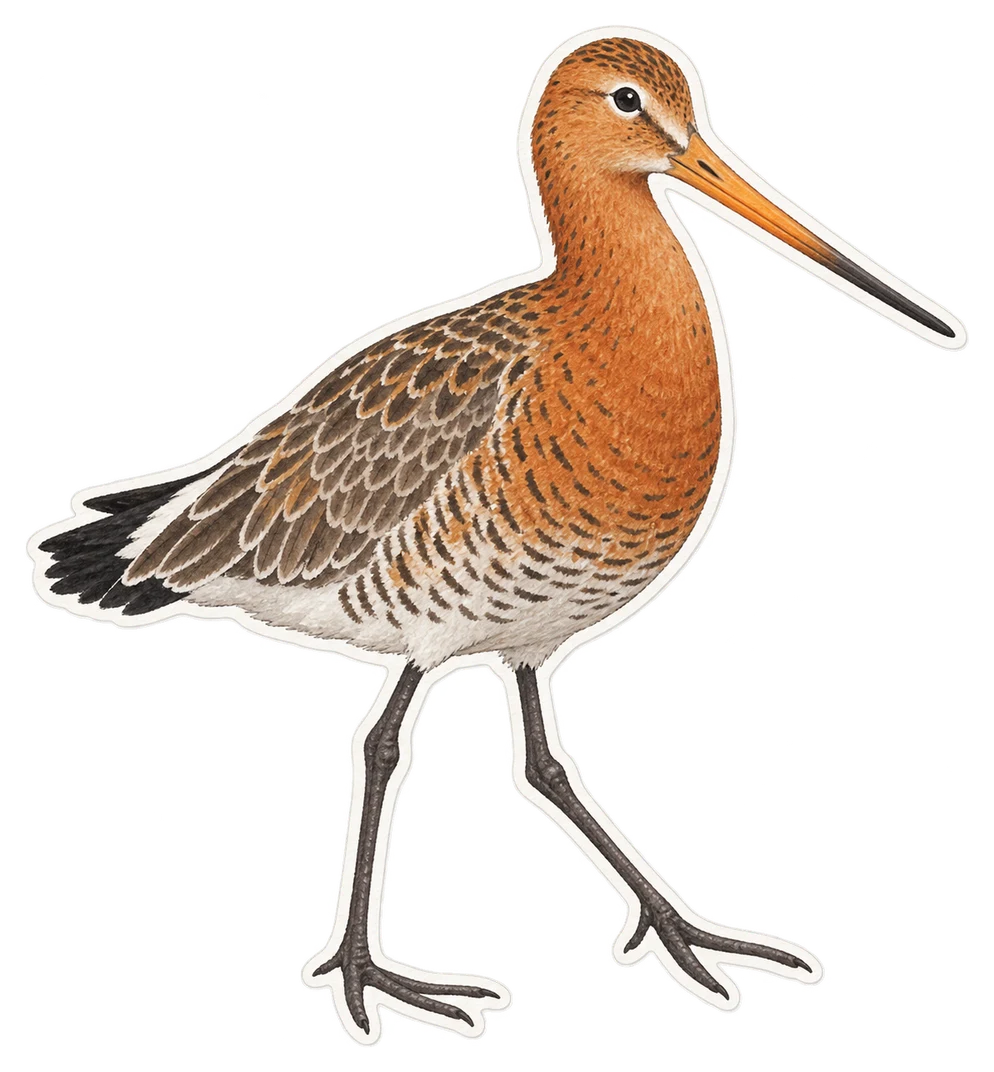 La barge à queue noire (Limosa limosa)