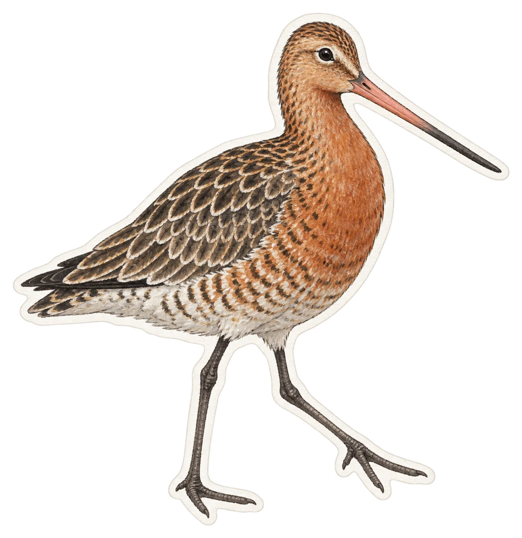 La barge rousse (Limosa lapponica)