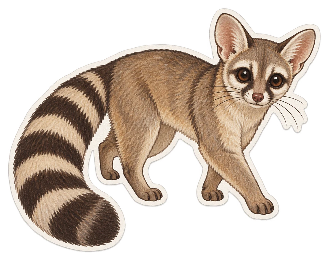 Le bassaris rusé (Bassariscus astutus)