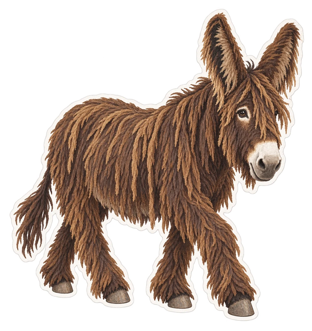Le baudet du Poitou (Equus asinus)