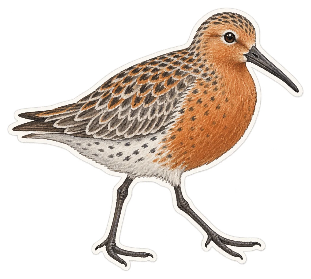 Le bécasseau cocorli (Calidris ferruginea)