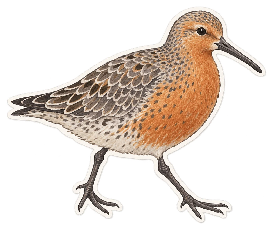 Le bécasseau maubèche (Calidris canutus)