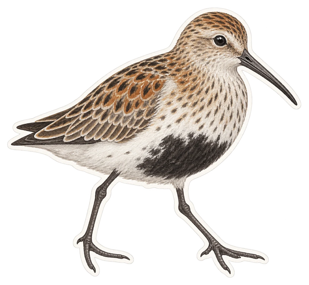 Le bécasseau variable (Calidris alpina)