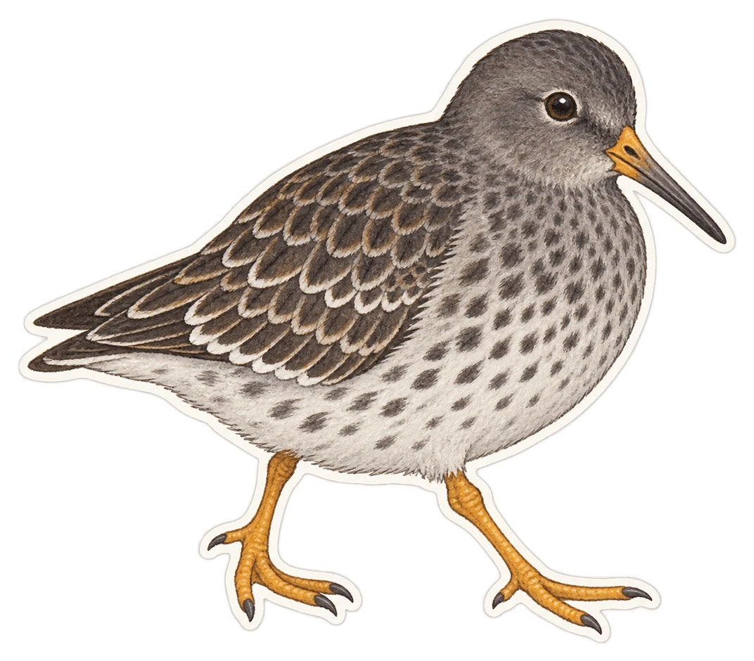 Le bécasseau violet (Calidris maritima)