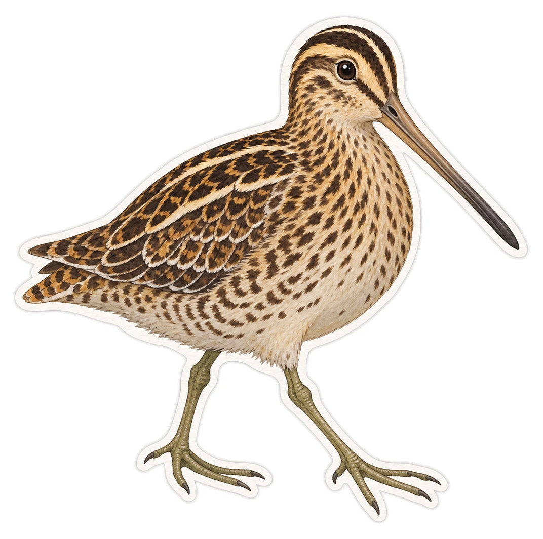 La bécassine double (Gallinago media)