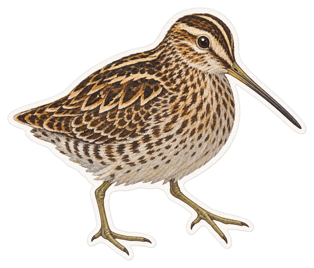 La bécassine sourde (Lymnocryptes minimus)