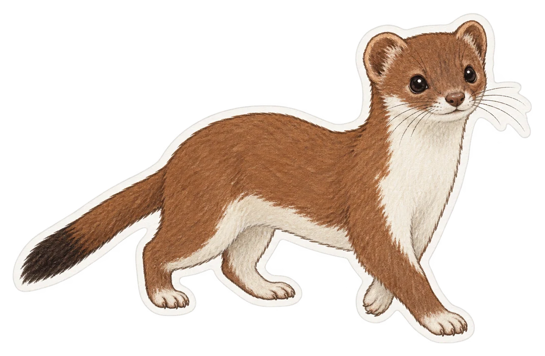 La belette d'Europe (Mustela nivalis)