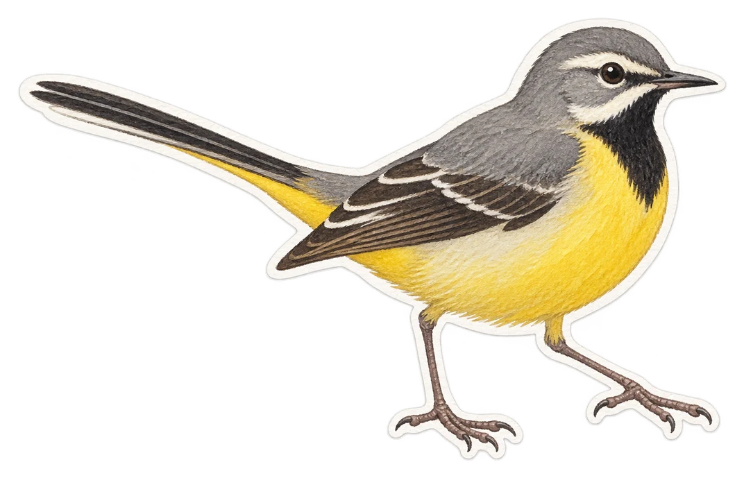 La bergeronnette des ruisseaux (Motacilla cinerea)