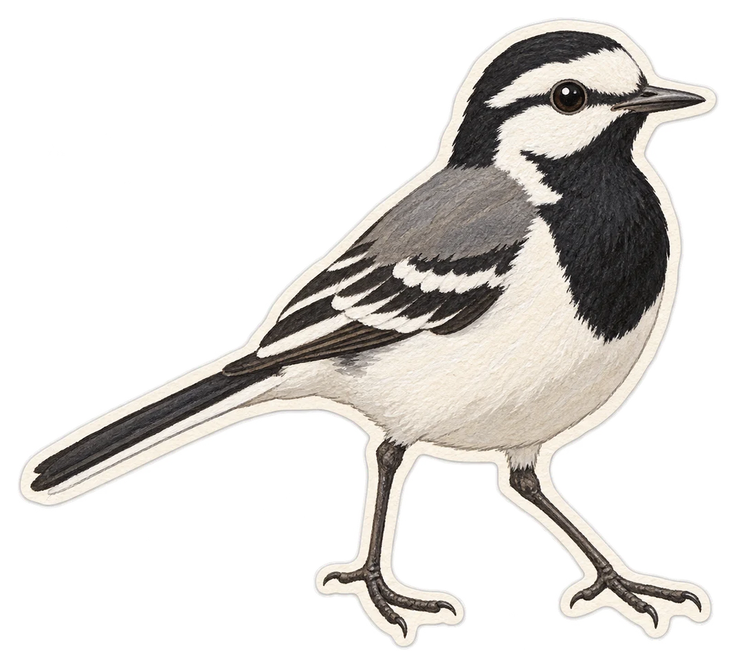La bergeronnette pie (Motacilla aguimp)