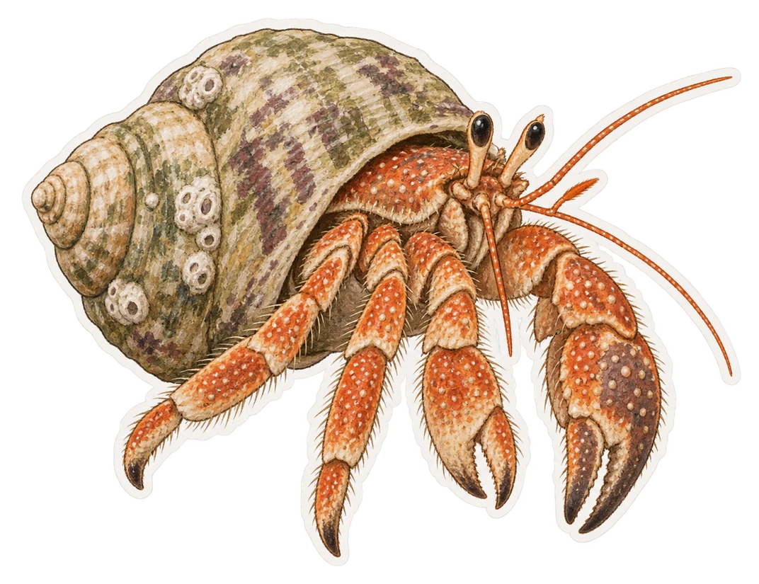 Le bernard-l'ermite commun (Pagurus bernhardus)