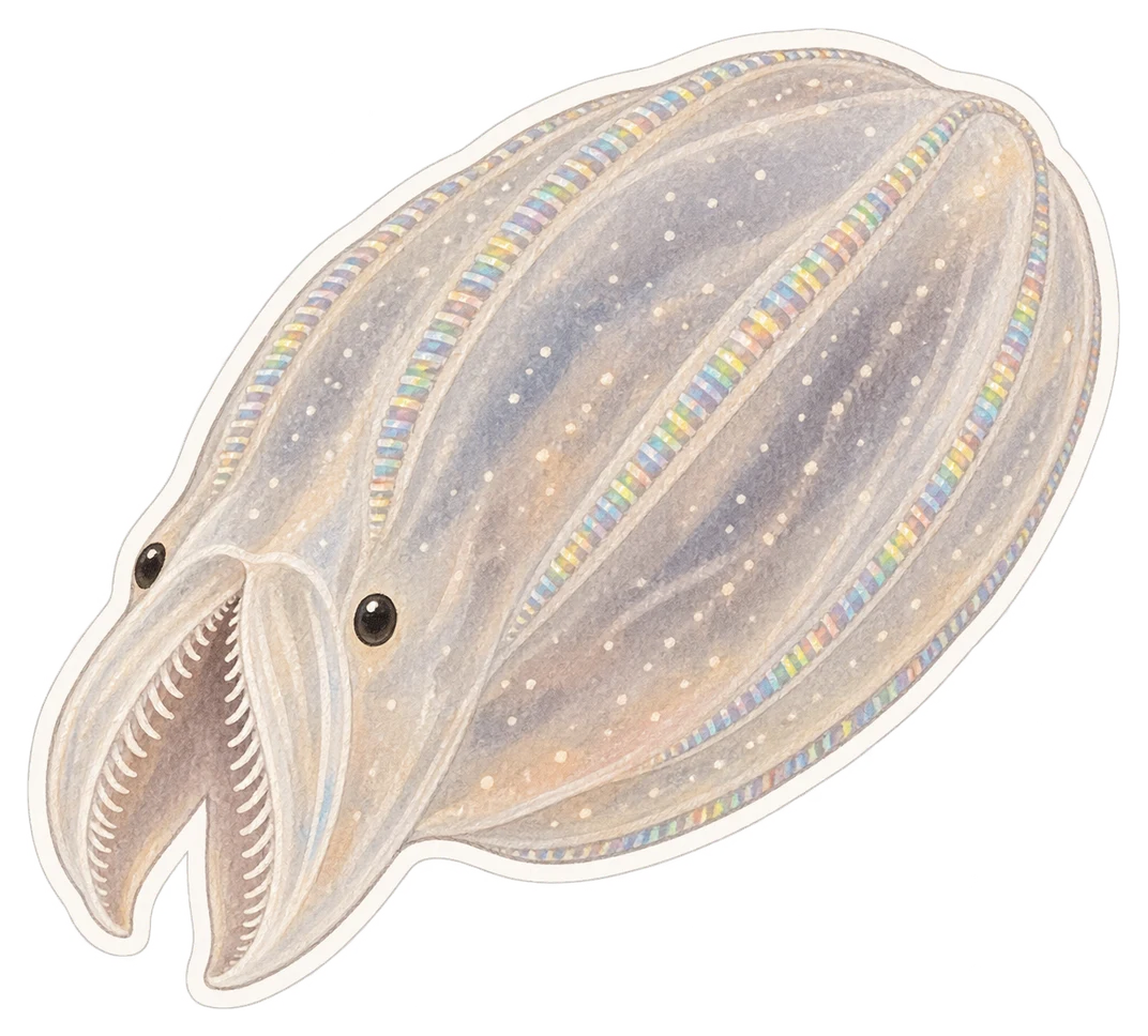 La béroé commune (Beroe cucumis)