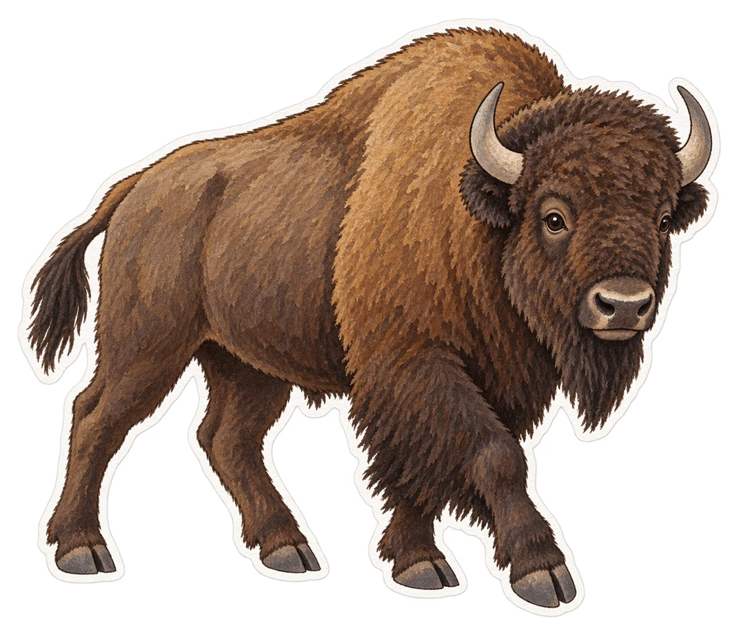 Le bison des bois (Bison bison athabascae)