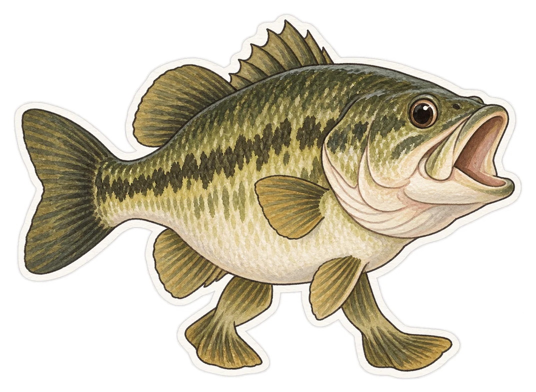Le black-bass à grande bouche (Micropterus salmoides)