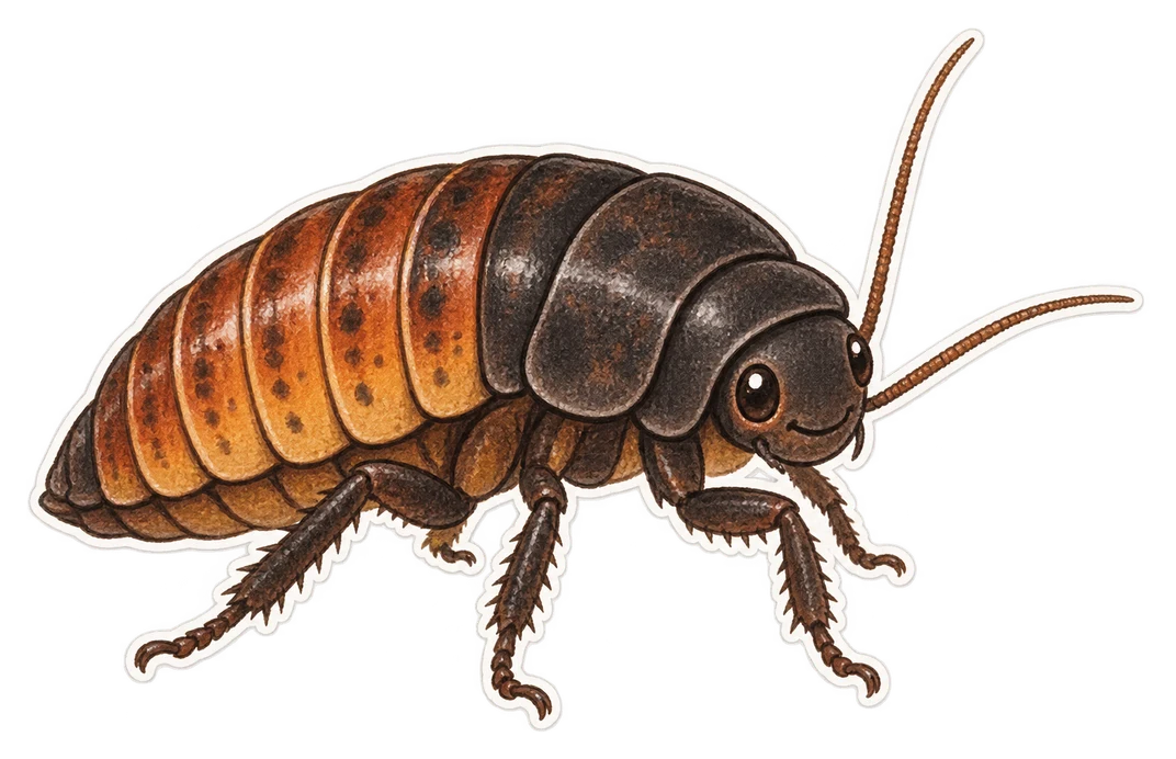 La blatte de Madagascar (Gromphadorhina portentosa)