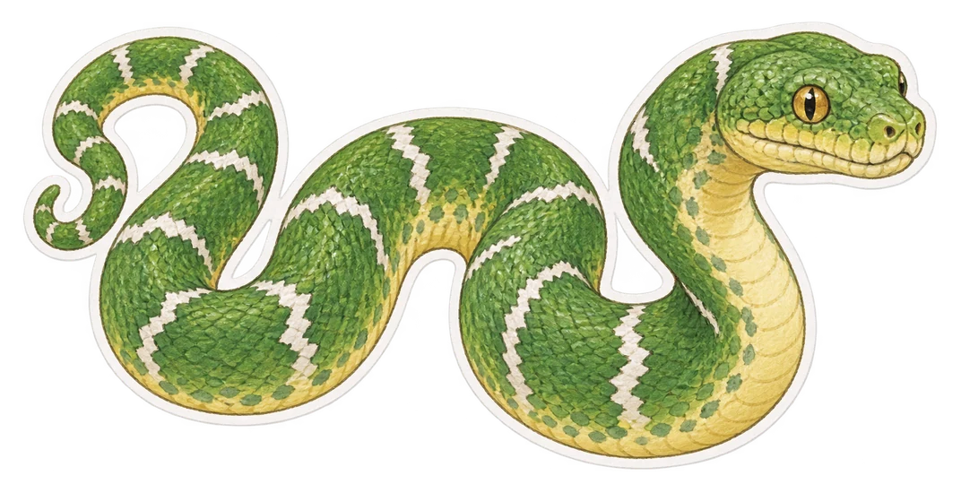 Le boa émeraude (Corallus caninus)