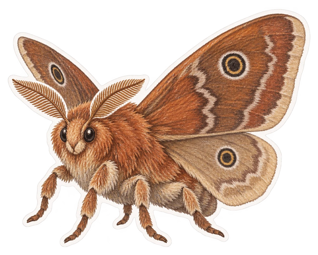 Le bombyx du chêne (Lasiocampa quercus)