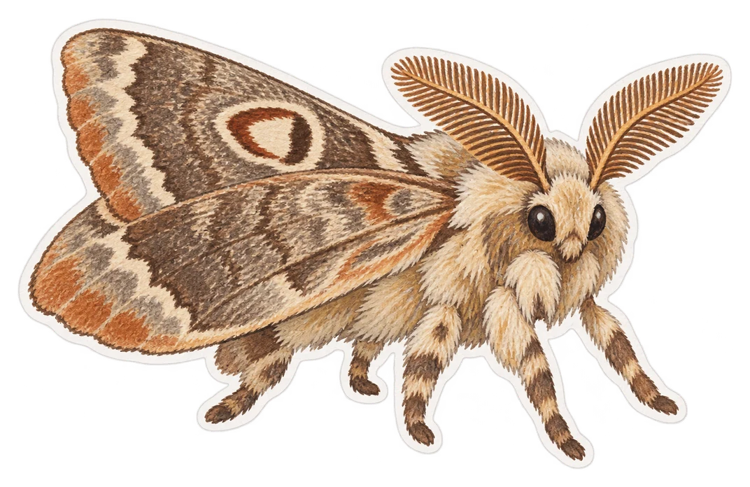 Le bombyx du peuplier (Poecilocampa populi)
