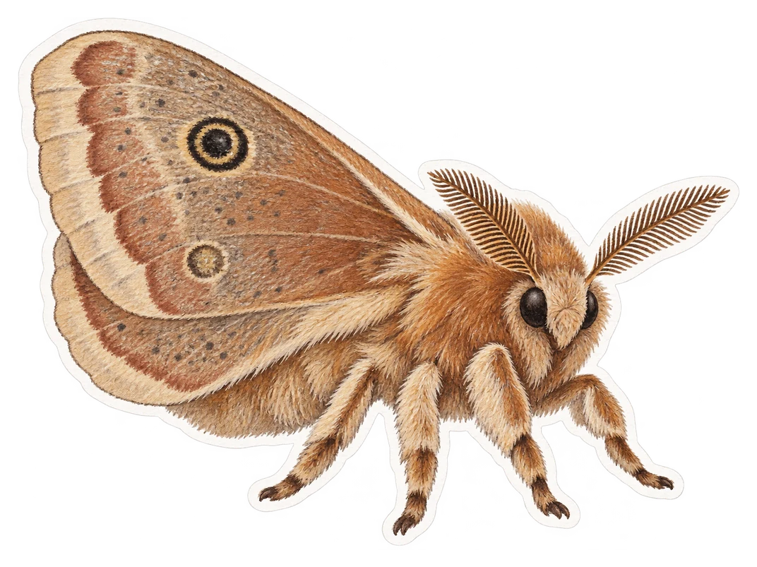 Le bombyx laineux (Eriogaster lanestris)