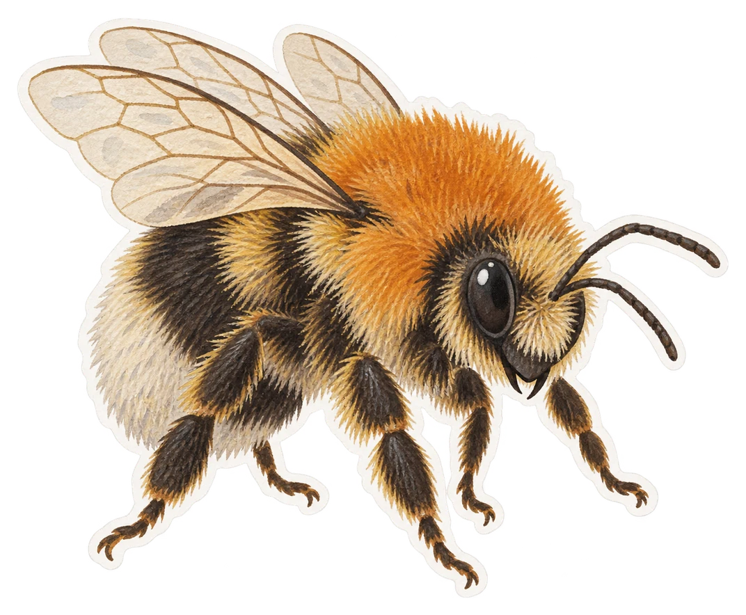 Le bourdon des champs (Bombus pascuorum)