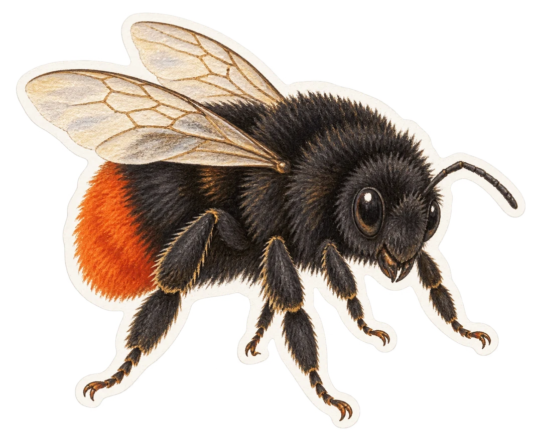 Le bourdon des pierres (Bombus lapidarius)