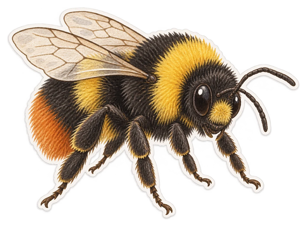 Le bourdon des prés (Bombus pratorum)