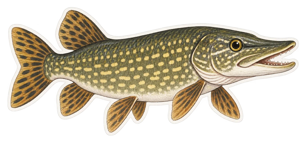Le brochet maillé (Esox niger)