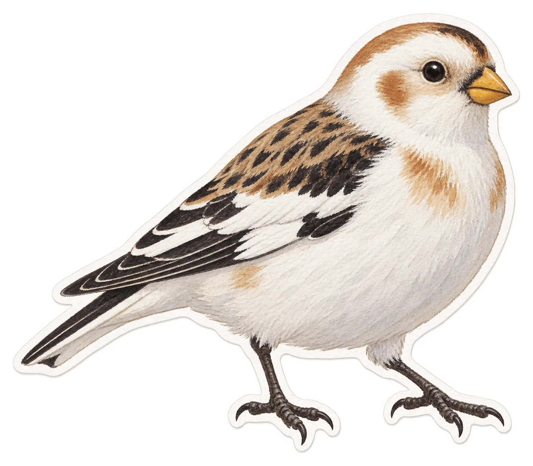 Le bruant des neiges (Plectrophenax nivalis)