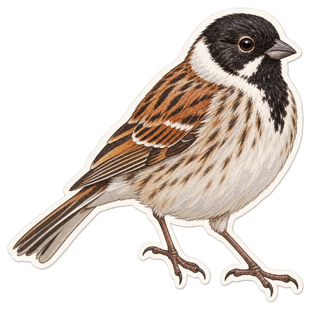 Le bruant des roseaux (Emberiza schoeniclus)