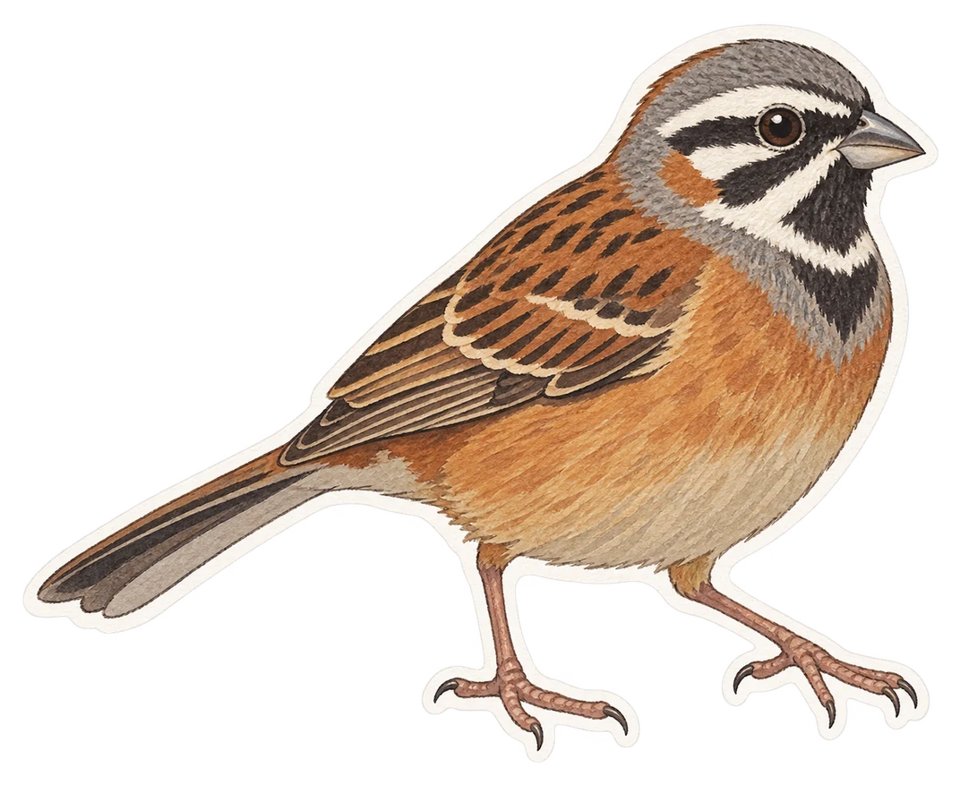Le bruant fou (Emberiza cia)