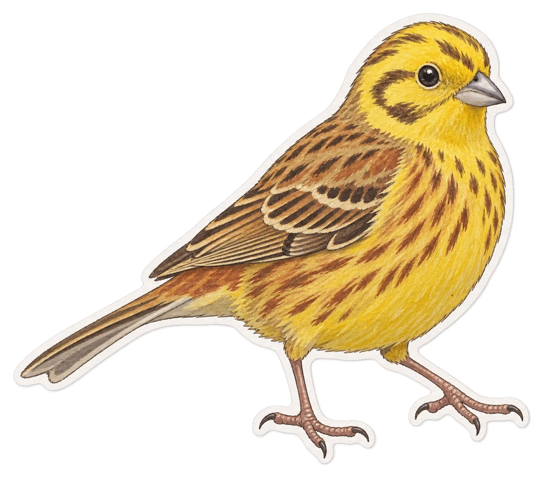 Le bruant jaune (Emberiza citrinella)