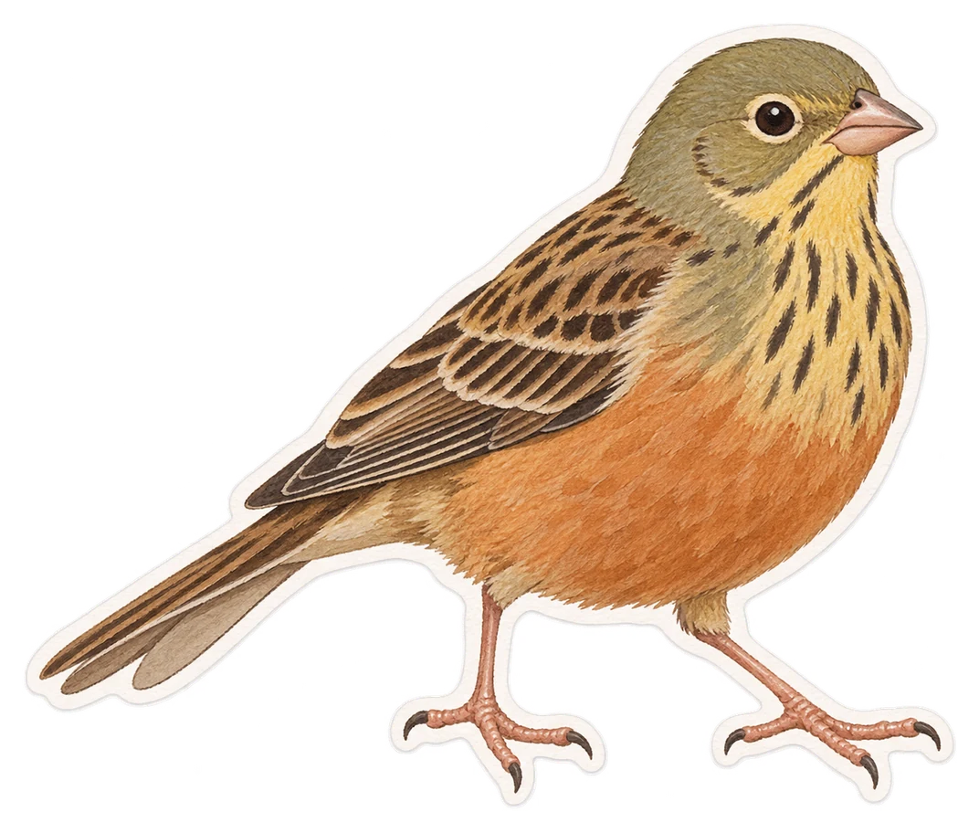 Le bruant ortolan (Emberiza hortulana)