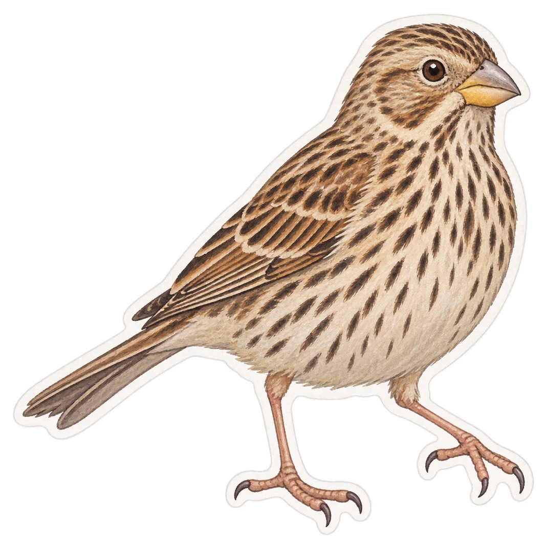 Le bruant proyer (Emberiza calandra)