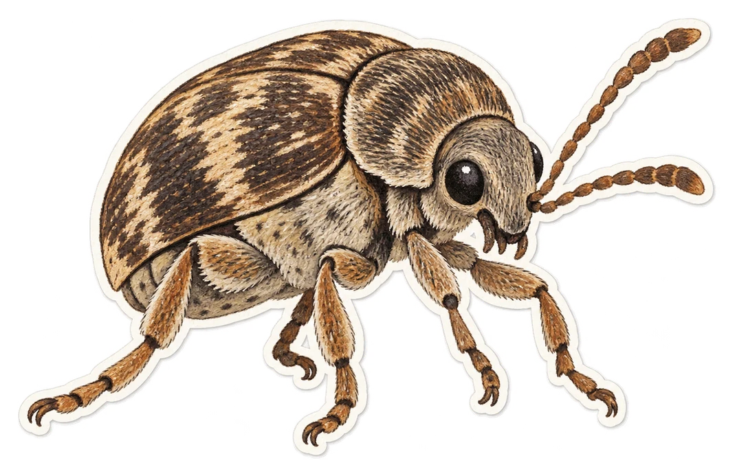 La bruche du haricot (Acanthoscelides obtectus)