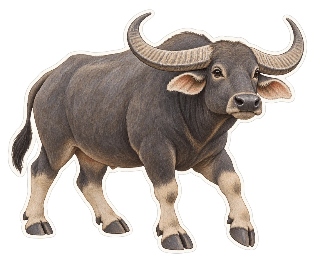 Le buffle sauvage d’Asie (Bubalus arnee)