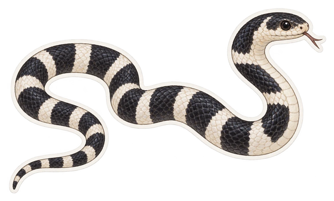 Le bungare candide (Bungarus candidus)