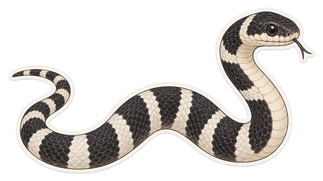 Le bungare de Ceylan (Bungarus ceylonicus)