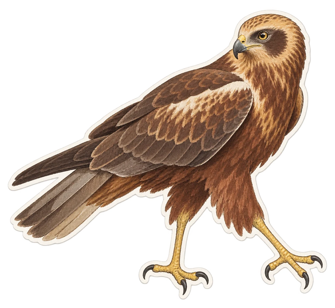 Le busard des roseaux (Circus aeruginosus)